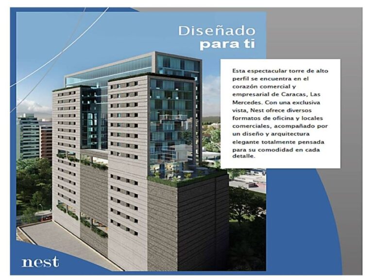Venta de Oficina en las Mercedes-Torre Nest de 59.65M2
